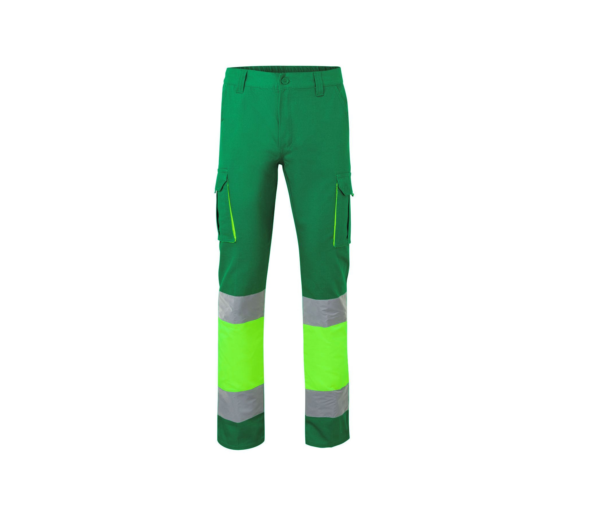 PANTALON 100% COTON BICOLORE MULTIPOCHES