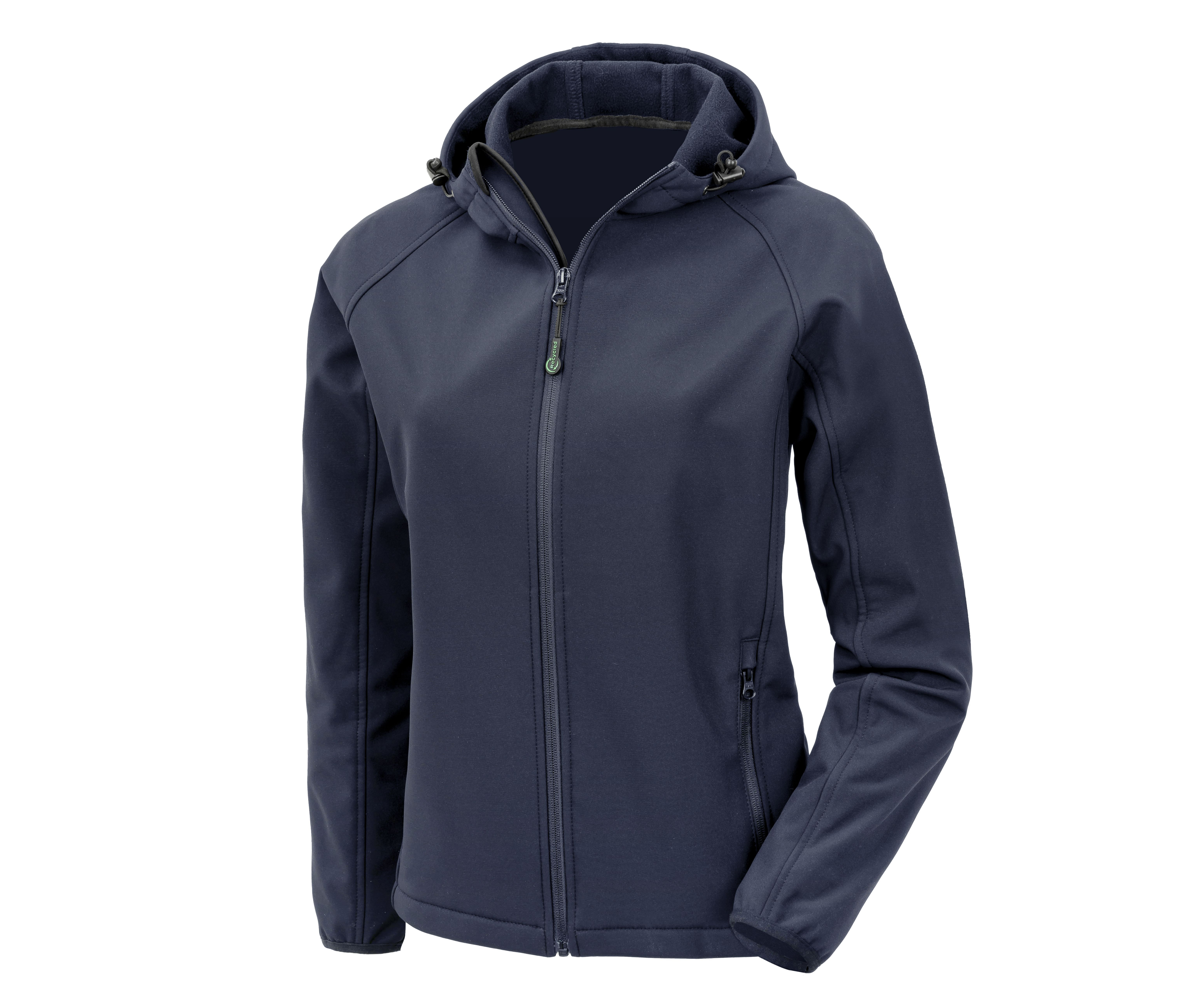 RECYCLED 3-LAYER PRINTABLE WOMENS HOODED SOFTSHELL