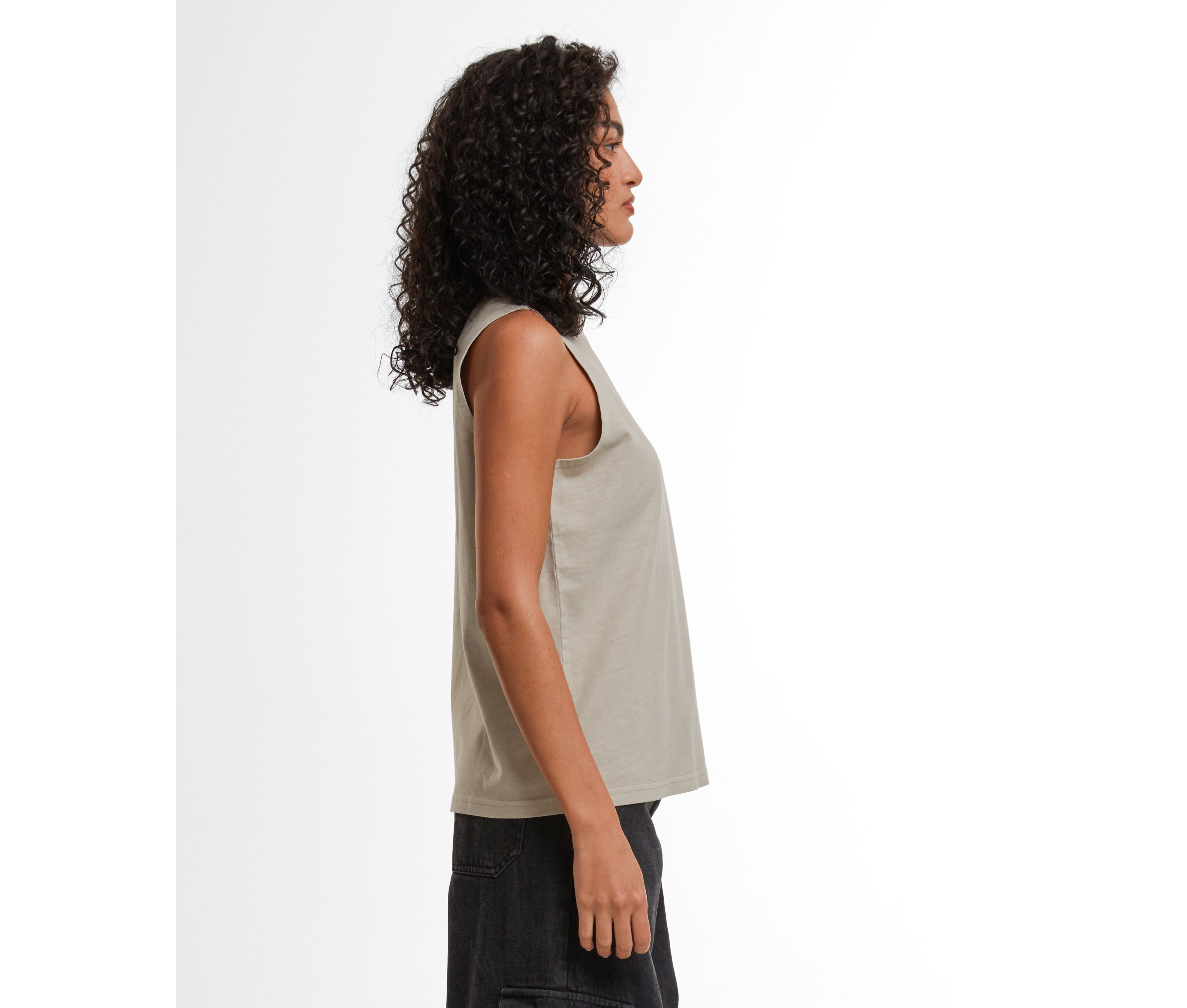 LADIES VINTAGE WASHED SLEEVELESS TEE