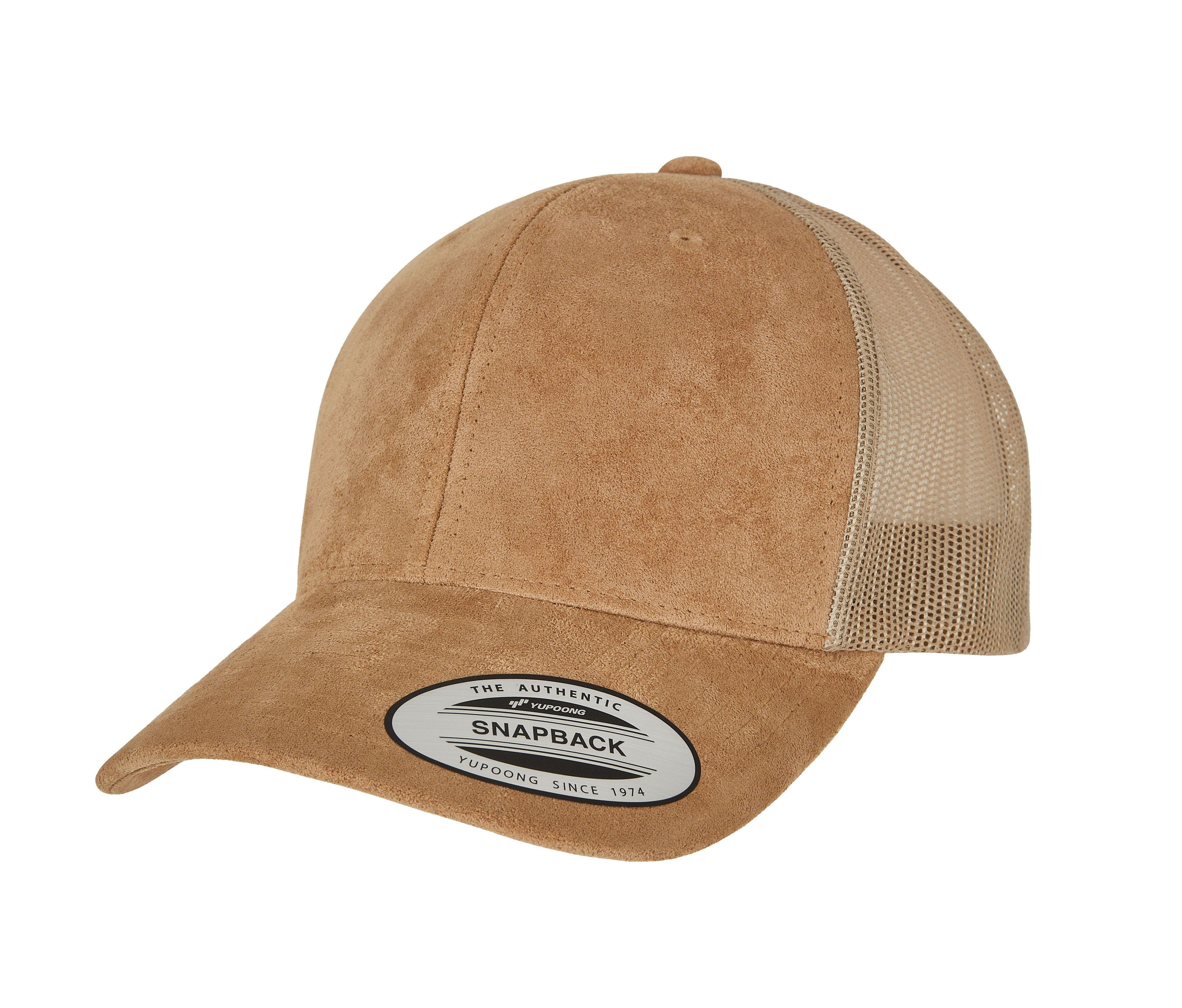 SUEDE LEATHER TRUCKER CAP