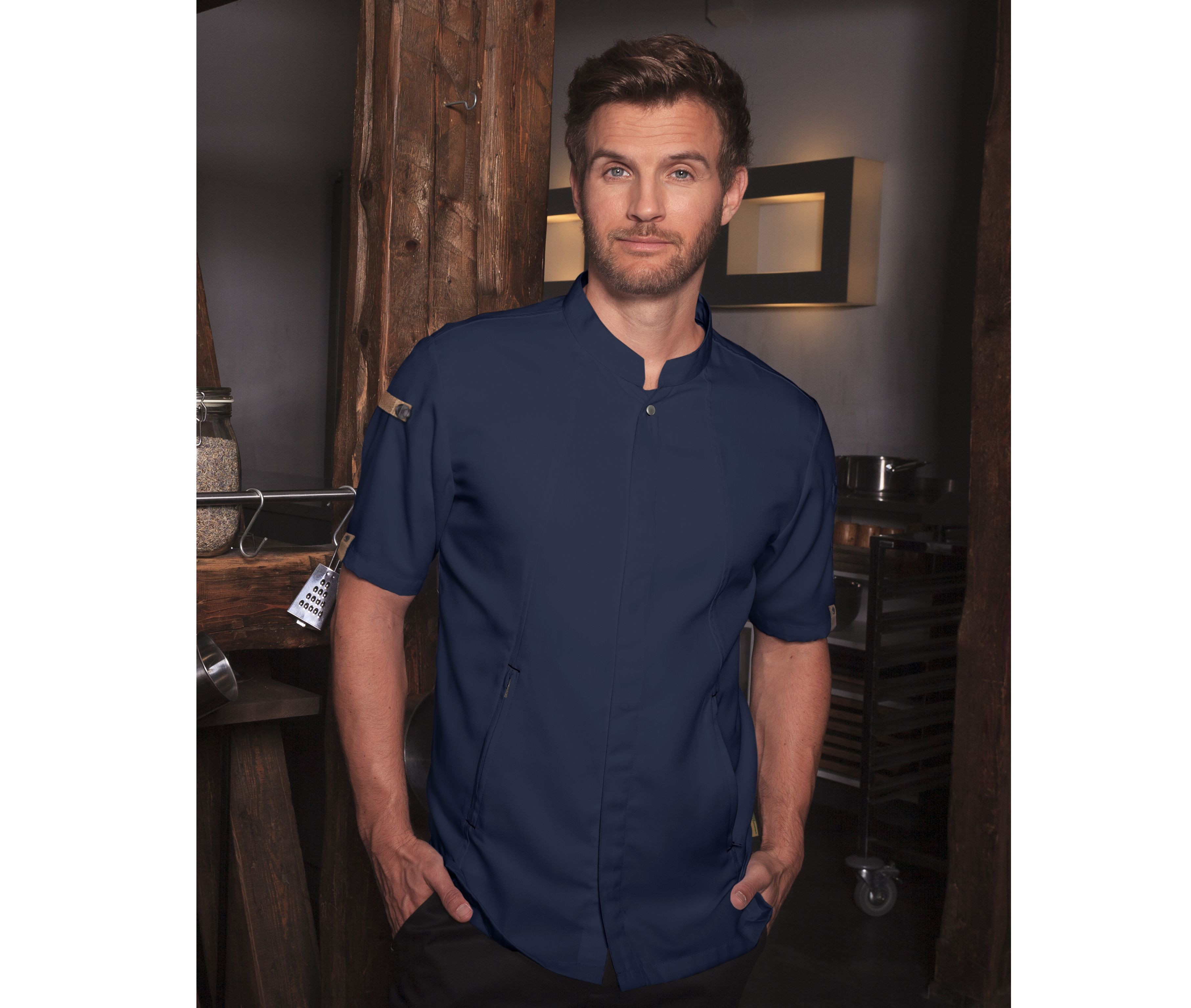 SHORT SLEEVE CHEF JACKET GREEN-GENERATION