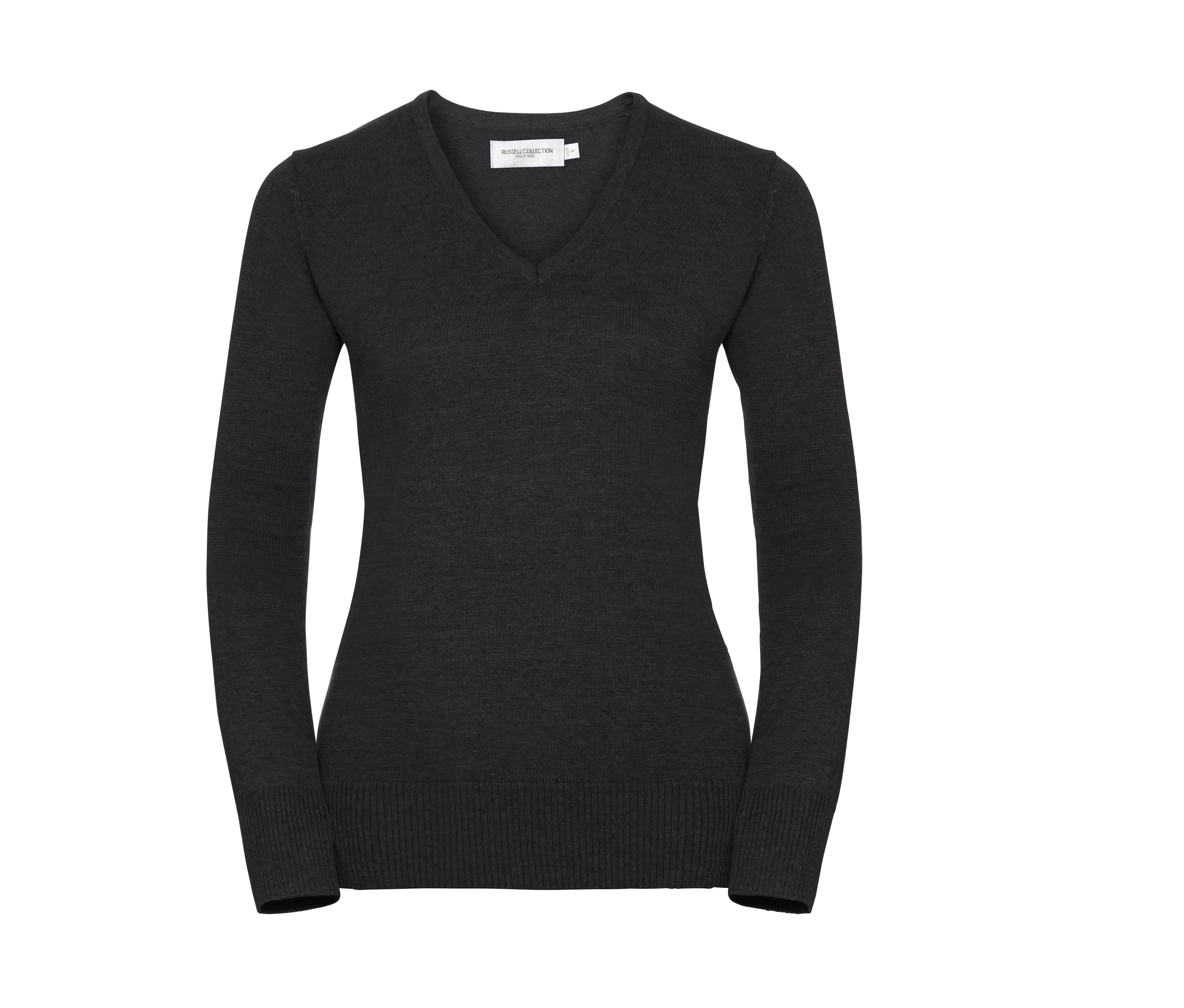 LADIES' V-NECK KNITTED PULLOVER