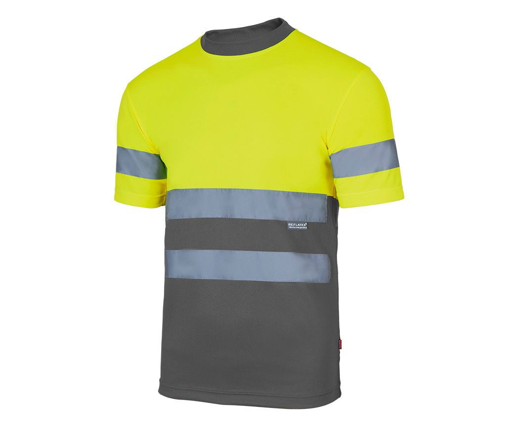 T-SHIRT TECHNIQUE BICOLORE À MANCHES COURTES VISIBILITÉ AUGMENTÉE