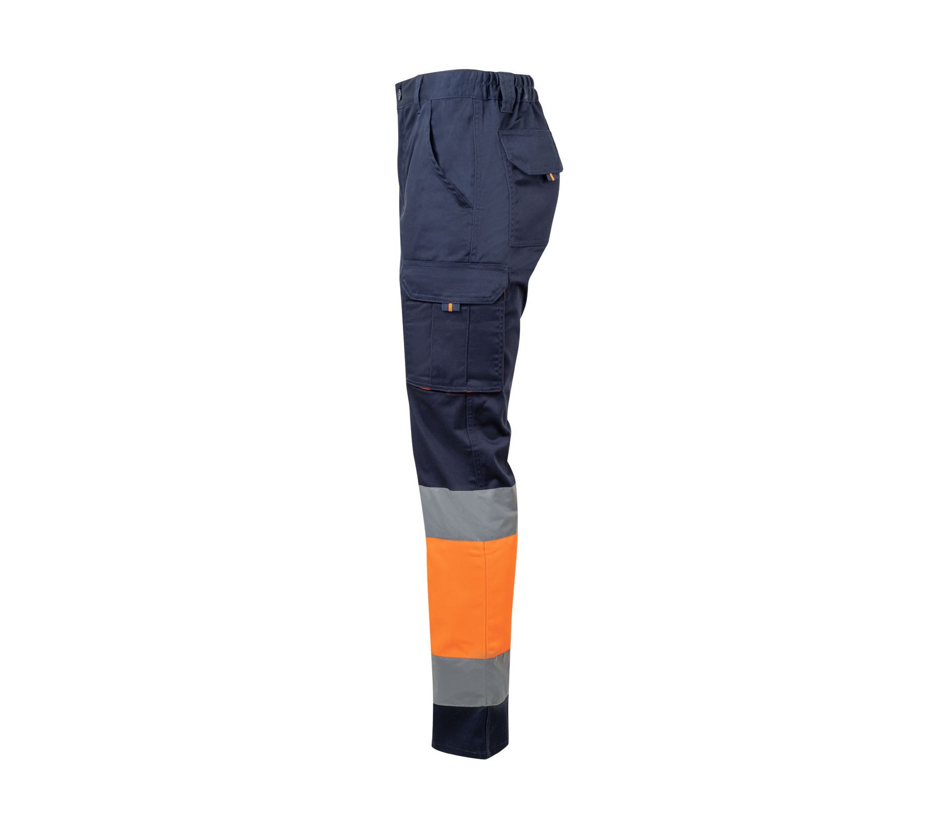 PANTALON STRETCH BICOLORE MULTIPOCHES