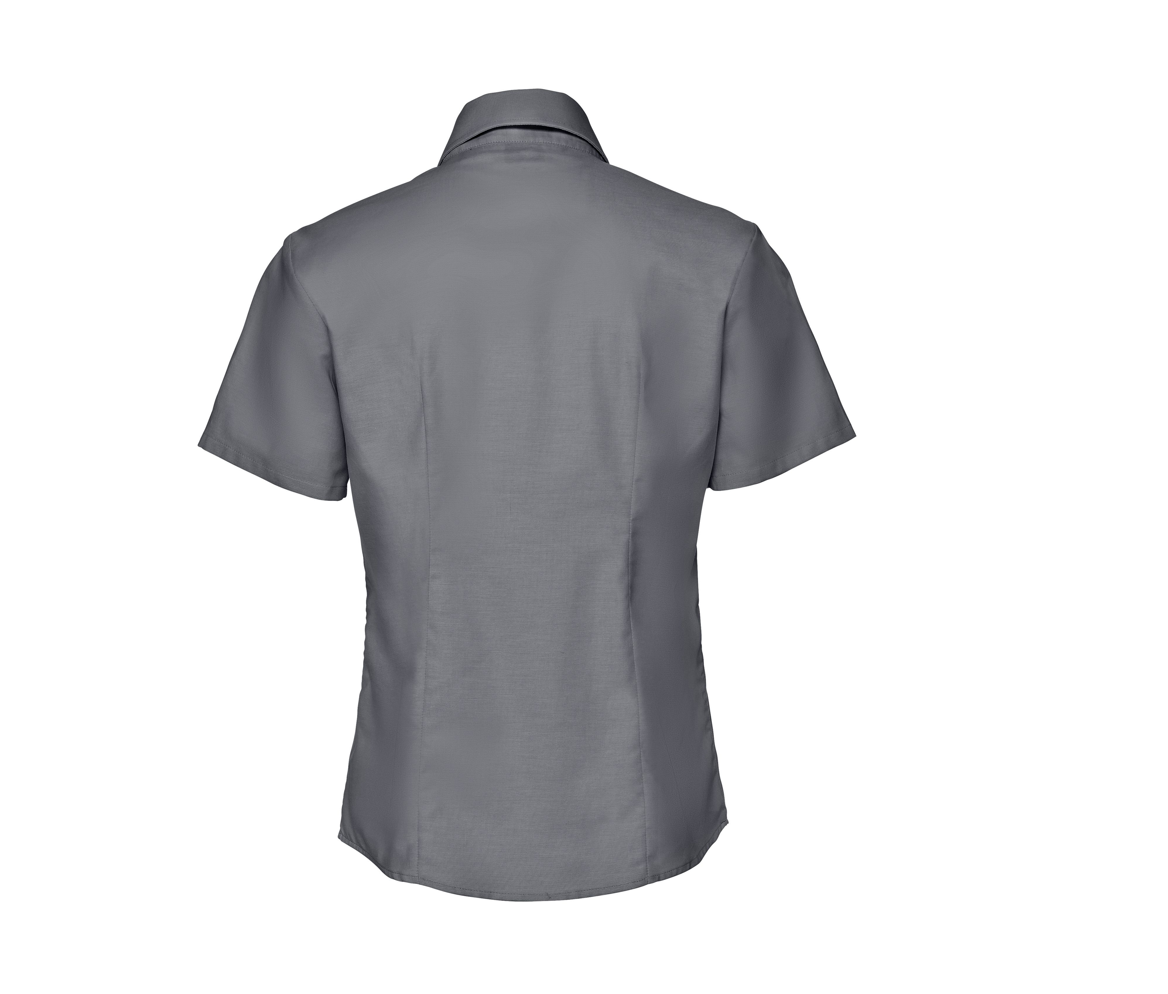 LADIES' SHORT SLEEVE TAILORED OXFORD SHIRT