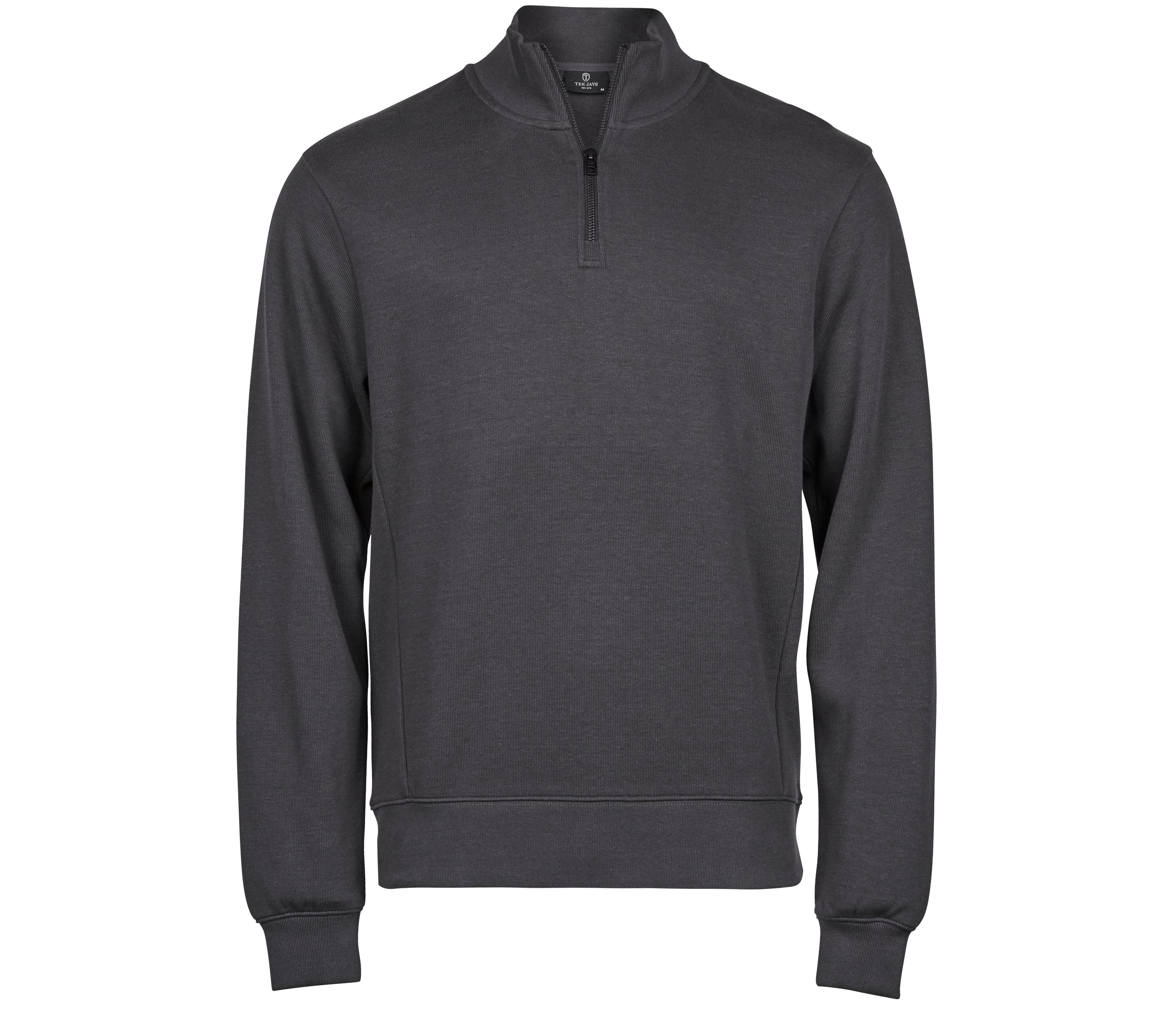 RIBBED INTERLOCK HALF ZIP